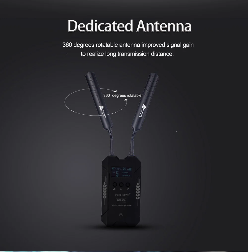 DM800 for Film Shooting 800FT Wireless Video Transmission System HDMI-Compatible