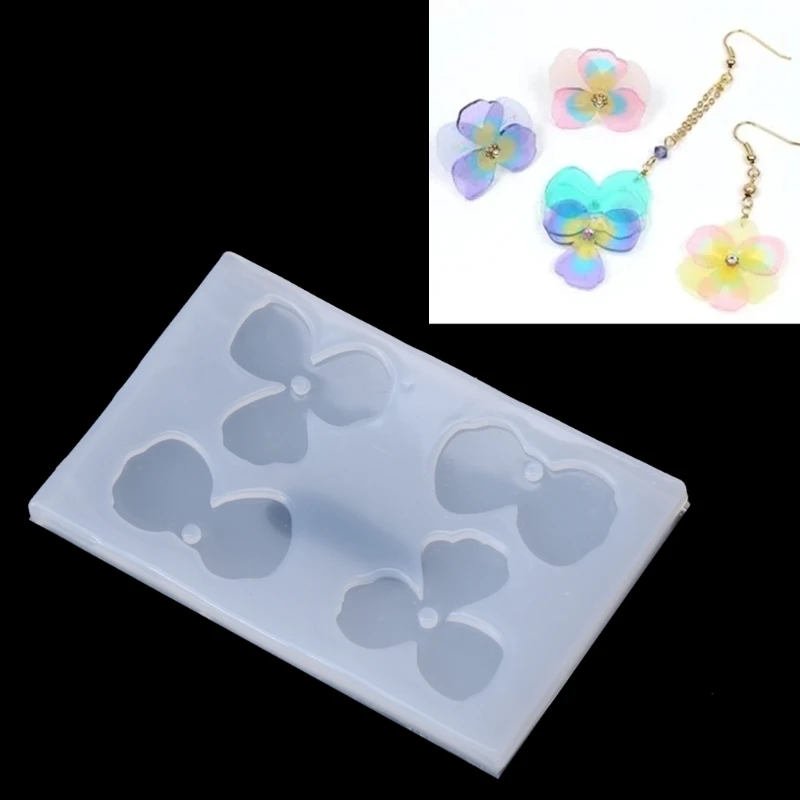 

Silicone Jewelry Mold Flower Earring Pendant Epoxy Resin Casting Mold Tool