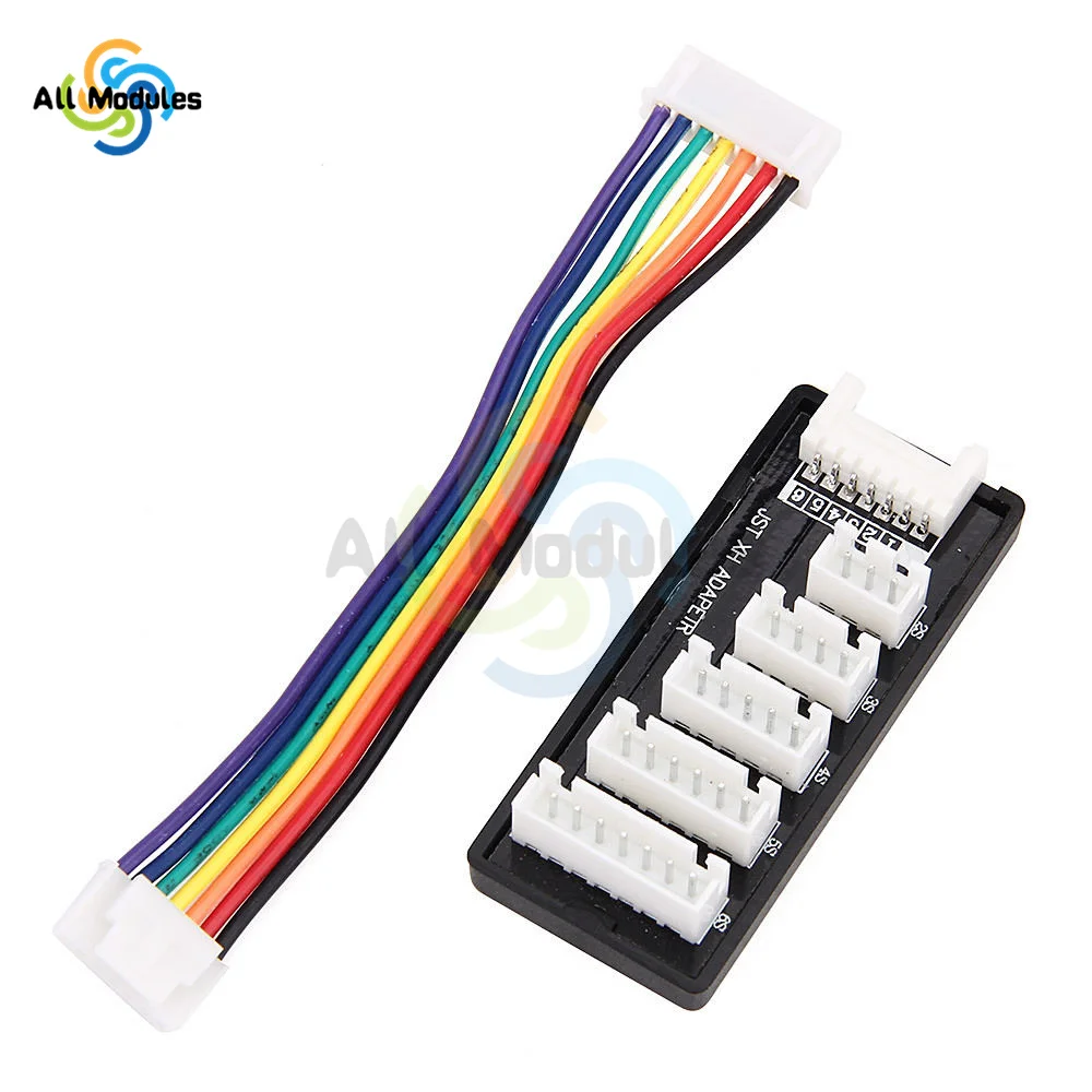 Placa De Carga Balanceada 2S-6S JST-XH – Adaptador Para Cargadores Lipo RC, Pack De 2 Unidades Con Cable