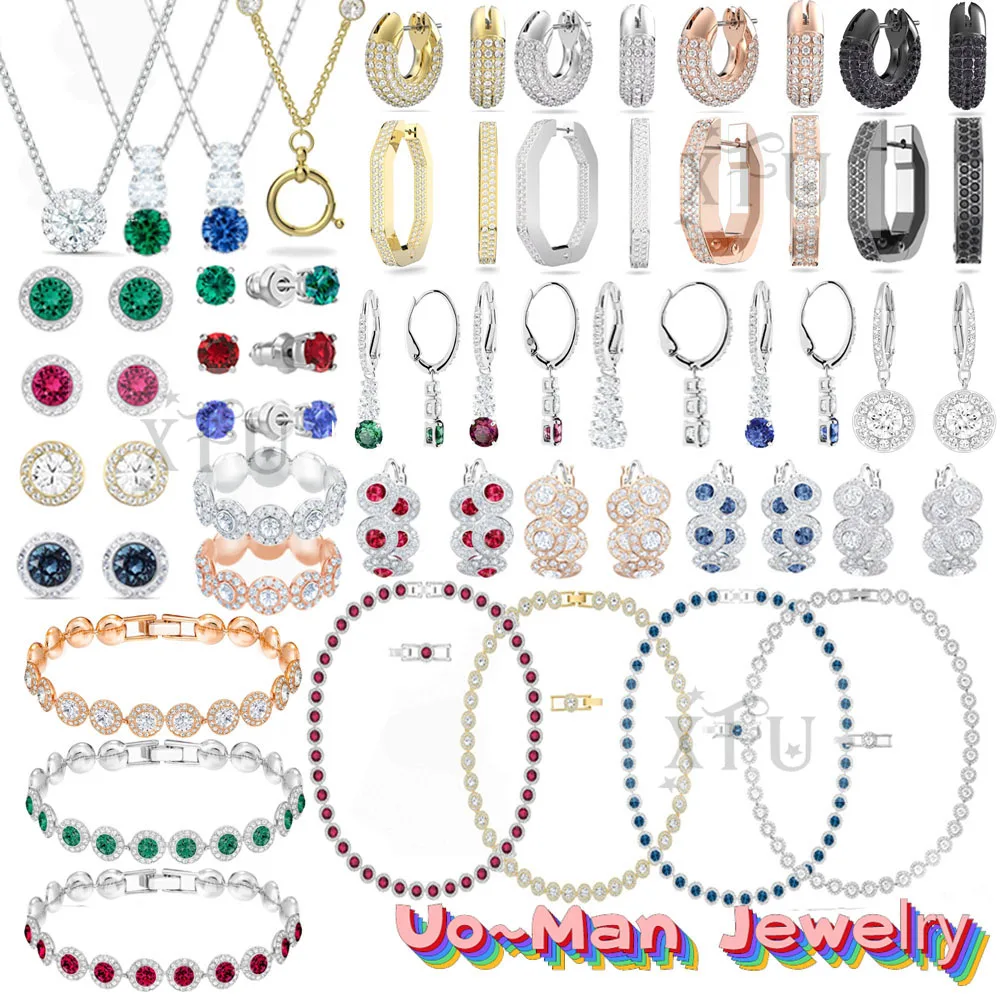 

XFU Original 2024 Fashion Jewelry Set Premium Angel Women Necklace Earrings Bracelet Ring Band LOGO Christmas Decoration
