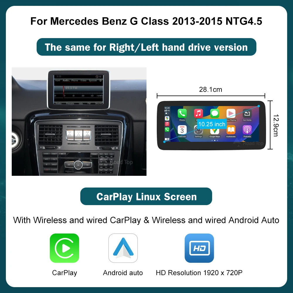 Gクラス 2013-2015 W463用 NTG4.5用 Carplay アンドロイドナビ Android