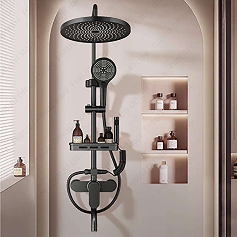 น้ําดันนวดชุดฝักบัวประหยัดน้ําระบบโมเดิร์น Minimalist หัวฝักบัว Combo ปรับอุปกรณ์ห้องน้ํา 1