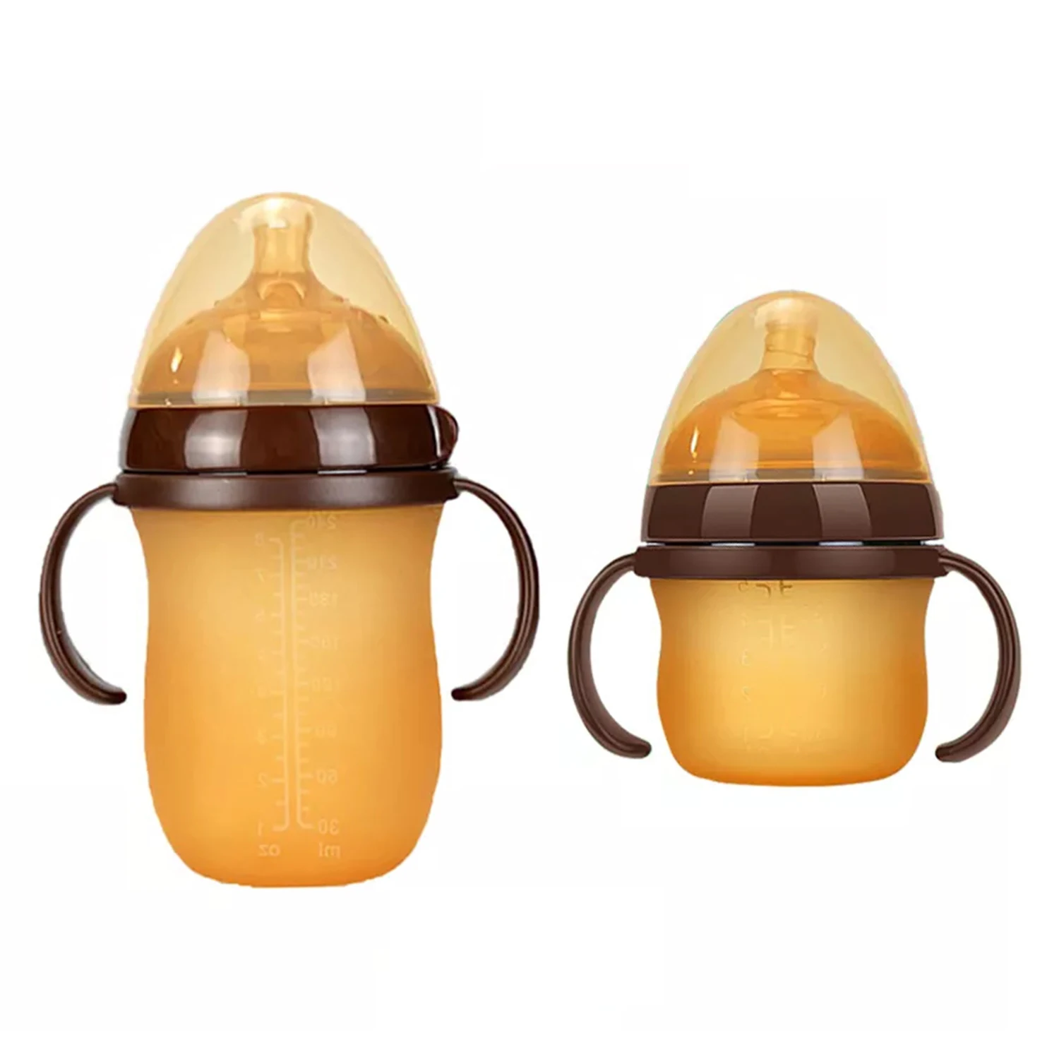 2 Unit 150ml+240ml Nano Silicone Handle Bottles 036 Months Old Baby