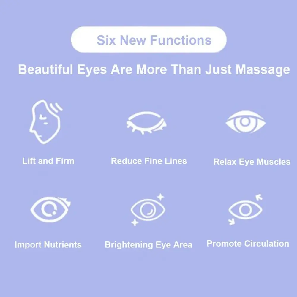 Electric Eye Care Massager Device - Light Eye Protection Frames with Massage Function, Anti Dark Circles, Bags and Wrinkle Remover Device