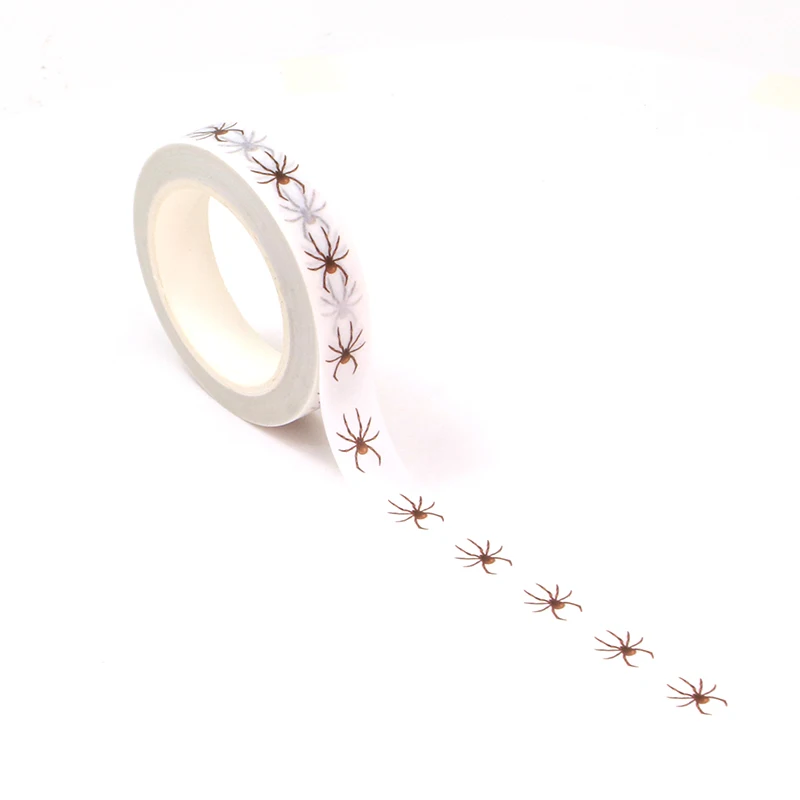 

New 10PC 10mm*10m Halloween Spider Washi Tape DIY Scrapbooking Paper Photo Album Adhesive Masking Tape washi tape tape sticker
