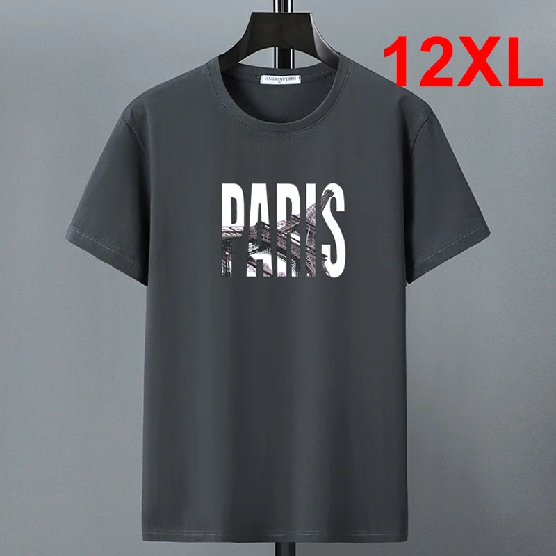 

Мужская летняя футболка с коротким рукавом, размеры 10XL, 12XL