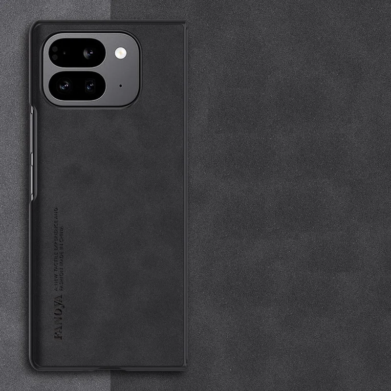 Matte Leather Back For Google Pixel 9 Pro Fold Case Slim Plastic Frame Protective Cover_voghion.com