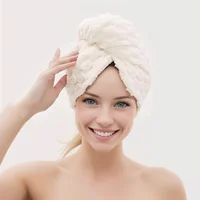 Coral Fleece Hair Cap for Quick Drying - Ultra Absorbent & Thick Hat for Women Quick Drying Towel for Bath Bathroom All Seasons 3