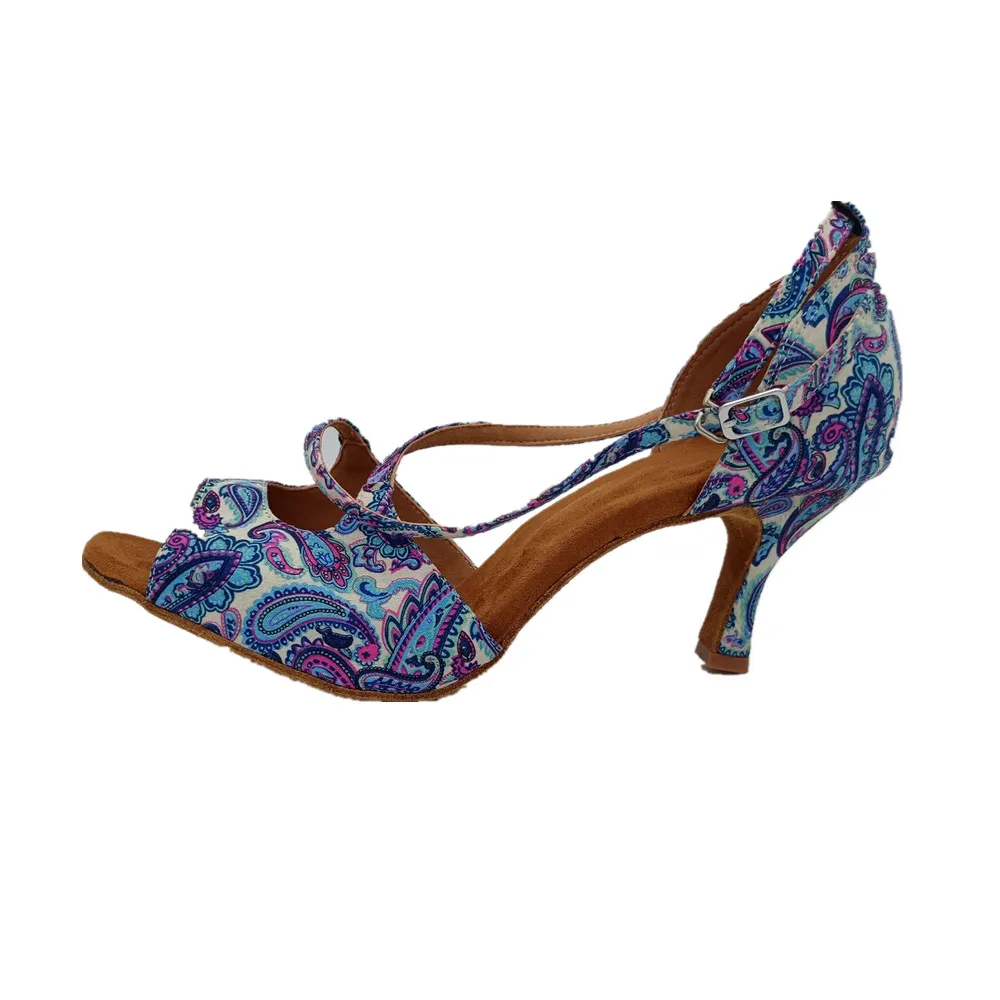 SWDZM Zapatos De Baile Latino Mujer 7cm Salsa Salón Tango Zapatos