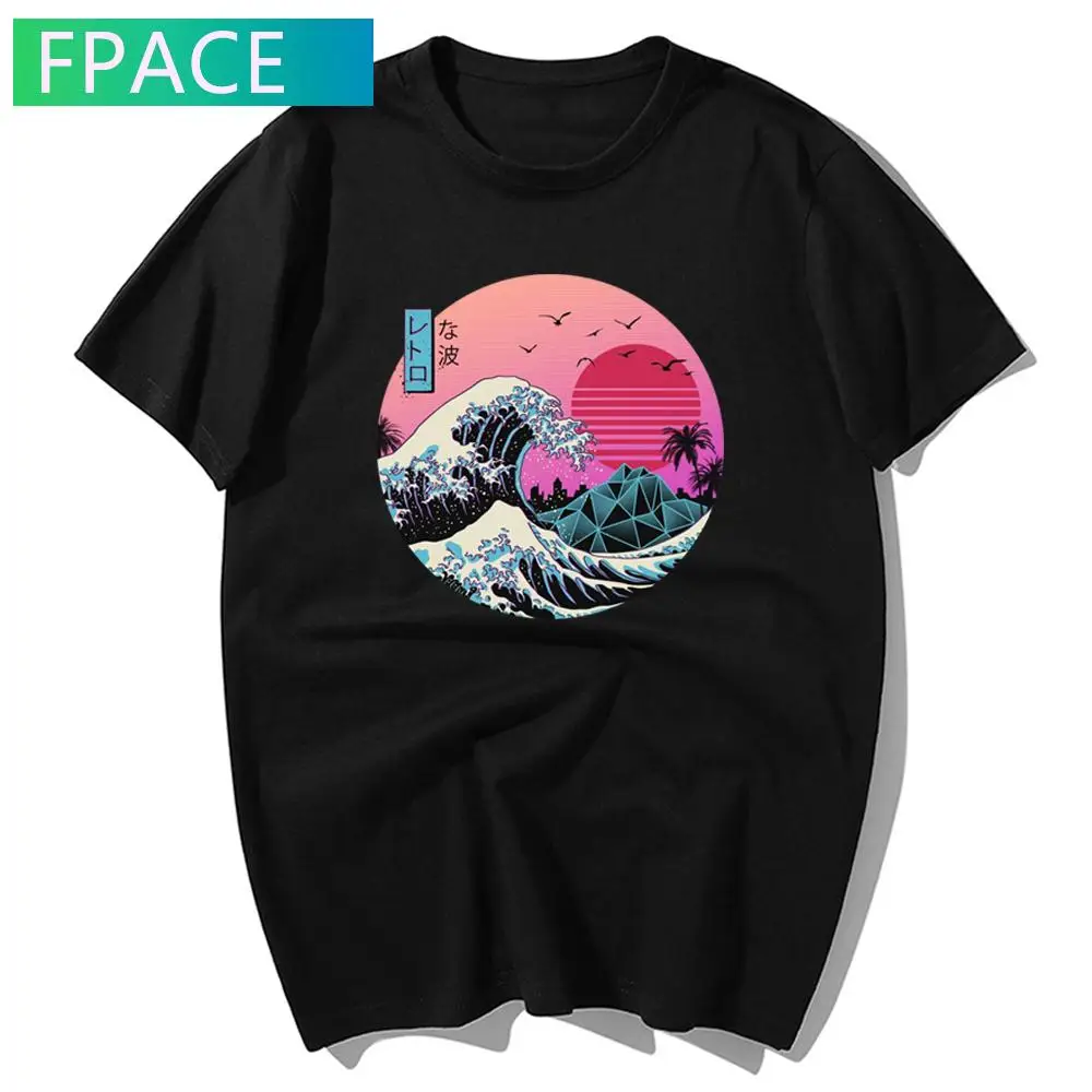 

The Great Retro Wave Japanese Anime T-shirt Harajuku Streetwear Cotton Camisetas Hombre Men Vaporwave Tee Cool Hip Hop T Shirt