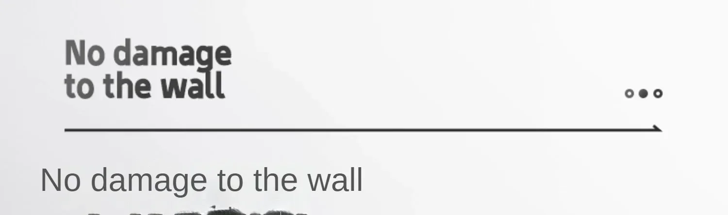 Text showing simple no drill install for bathroom storage shelf
