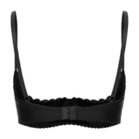 Soutien-gorge Sexy en dentelle pour femmes, Lingerie à armatures, demi-tasse, Push Up, sous-vêtements chauds, poitrine exposée, brassière à armatures 2