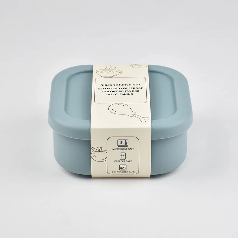 New Sealed Silicone Lunch Box Outdoor Microwave Oven Summer Silicone Food Storage&Keeping Fresh Children'S Snack Portable Bento