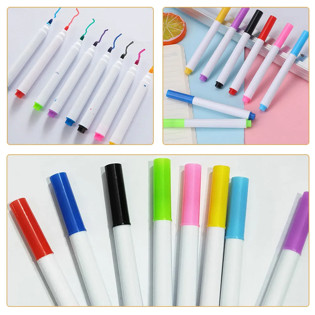 16Pcs 파인 팁 화이트보드 마커 다채로운 드로잉 아트 용품을 위한 세척 가능한 건식 지우기 펜 지울 수 있는 쓰기 도구