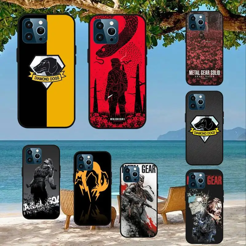 Custodia Per Telefono Solido Game Metal Gear Per Iphone 7 8 Plus 11 12 Mini 13 14 Pro Max X Se Xr Xs