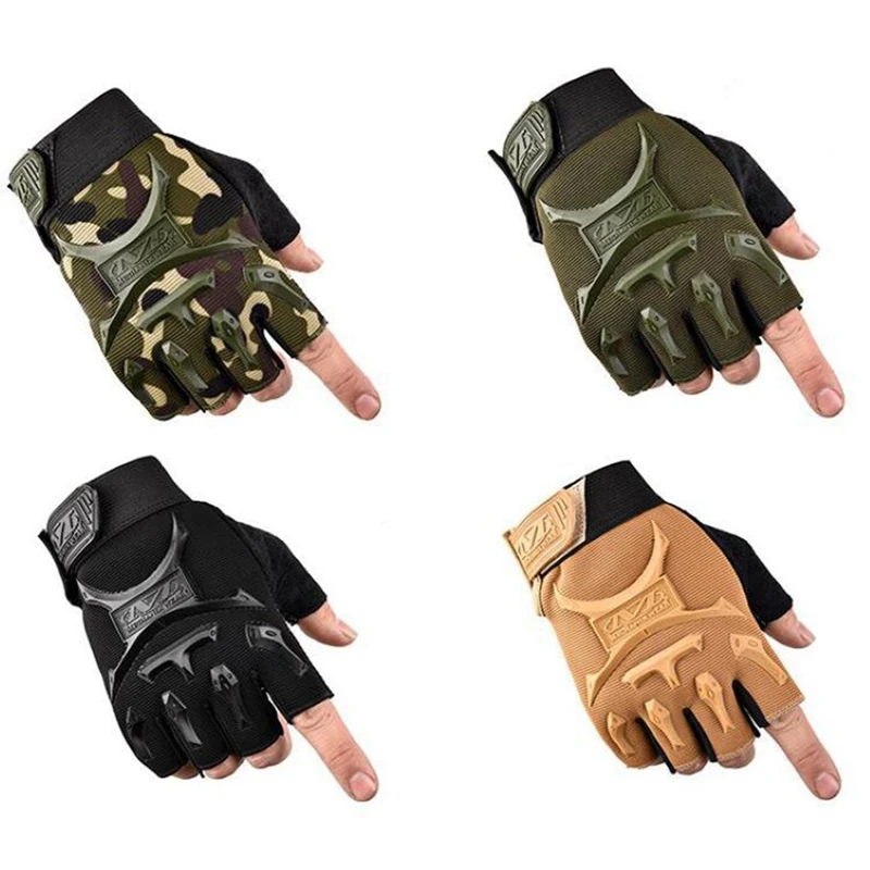 Children Cycling Gloves Kids Half Finger Gloves Bicycle gloves Elastic Non-slip Child Kid Bike Outdoor Riding Equipment