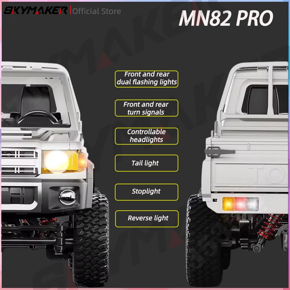 Skymaker Mn 1:12 RC Car Model Mn82 Pro Full Scale LC79 RTR 2.4g 4WD 280 Motor Remote Control RC Truck Toys With MN82 Metal Parts 6