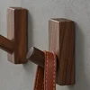Beech Wood No Punching Black Walnut Hook Entrance Wall Hanging Clothes Clothing Store Single Adhesive Hook 1