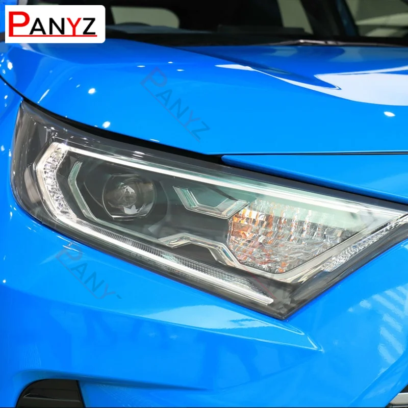 

2 шт. для Toyota RAV4 XA50 2019 2020 Защитная пленка для автомобильных фар, виниловая Защитная Прозрачная черная наклейка из ТПУ, аксессуары
