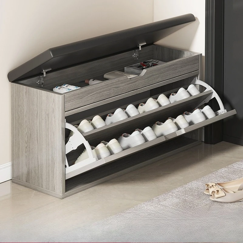خزانة الأحذية البراز مدخل المنزل الأحذية الخشبية ت...
