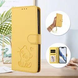 Elegant Wallet Flip Leather Phone Cover for Redmi 10 2022 (Yellow)