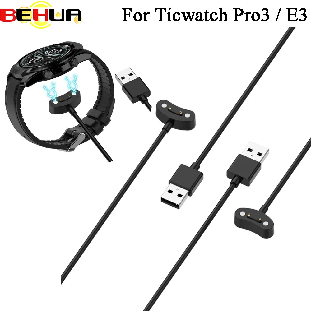 Behua Cavo Di Ricarica Usb Per Ticwatch E3 Pro3/Pro 3 Ultra Gps Pro3 Smartwatch Adattatore Di Alimentazione Portatile Caricatore Base Dock