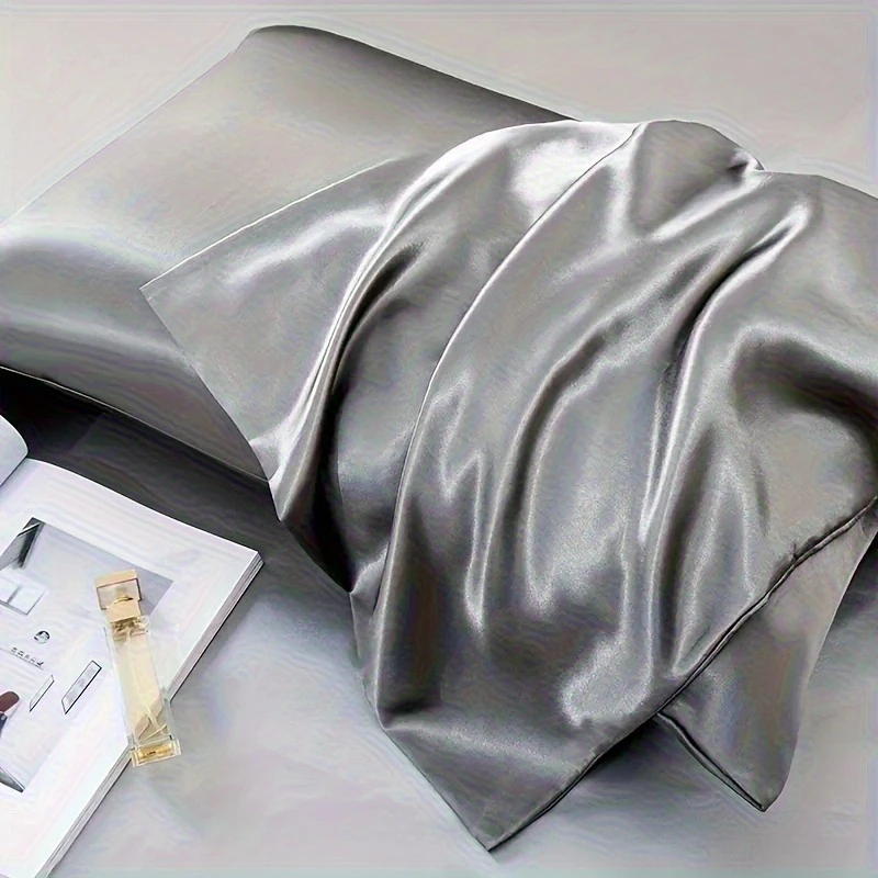 Silky Satin Hair Beauty Pillowcase Set - Luxurious & Comfortable Home Decor (2-Pack)