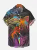Men's Hawaiian Coconut Tree Pattern Shirts Summer Beach Sunset Shirt Men's Casual Short Sleeved Shirt Exquisite 3D Printed Shirt 5