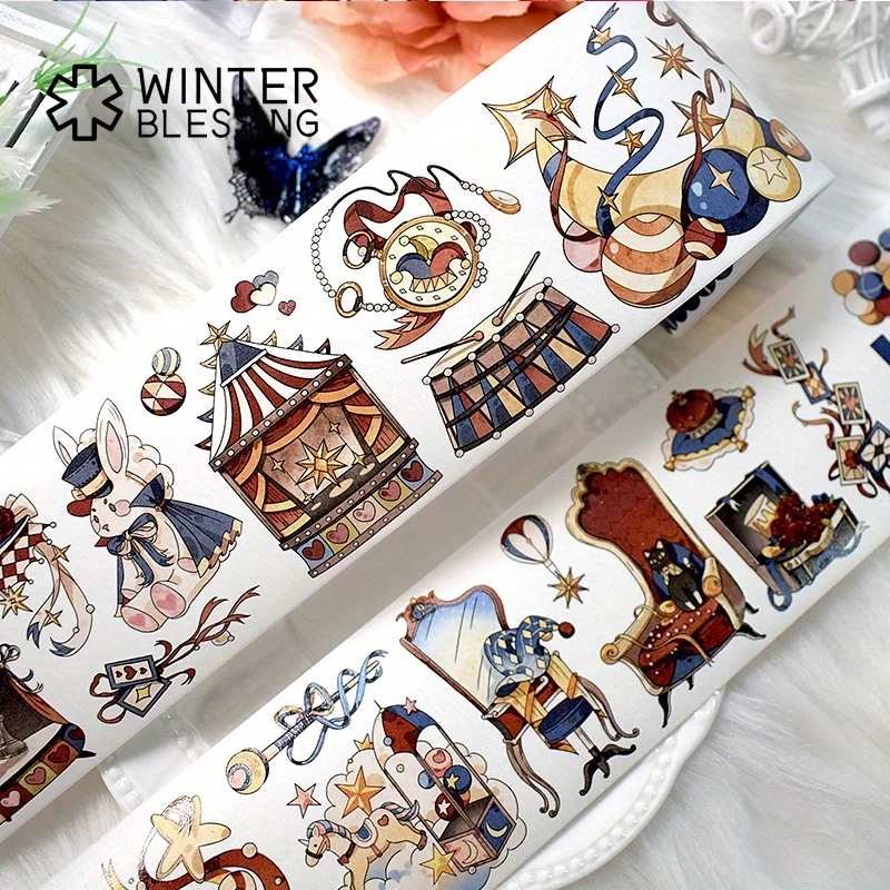 2m/Roll Magic House PET Stickers Decorative Fantasy Transparent Tape For Scrapbooking Journal Aesthetic Stationery 5