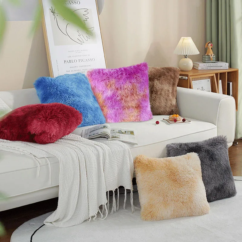 

1PC Bedroom Tie Dye Pillowcase Pillow Case Cushion Cover Plush Throw Pillow Case Pillow Cover Living Room Home Decorative Soft