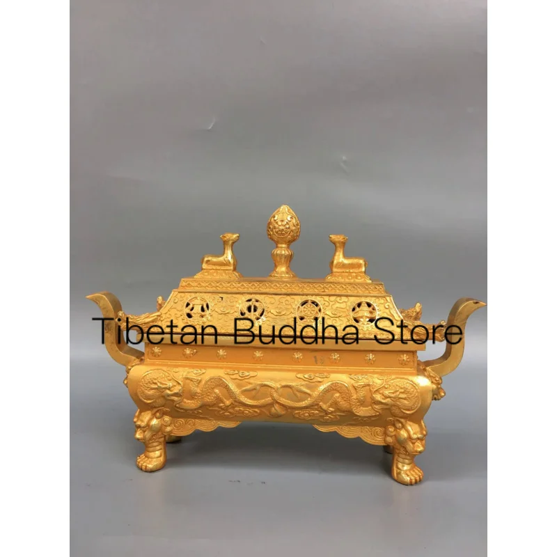 

Длинная курильница из тибетской меди, 30 см