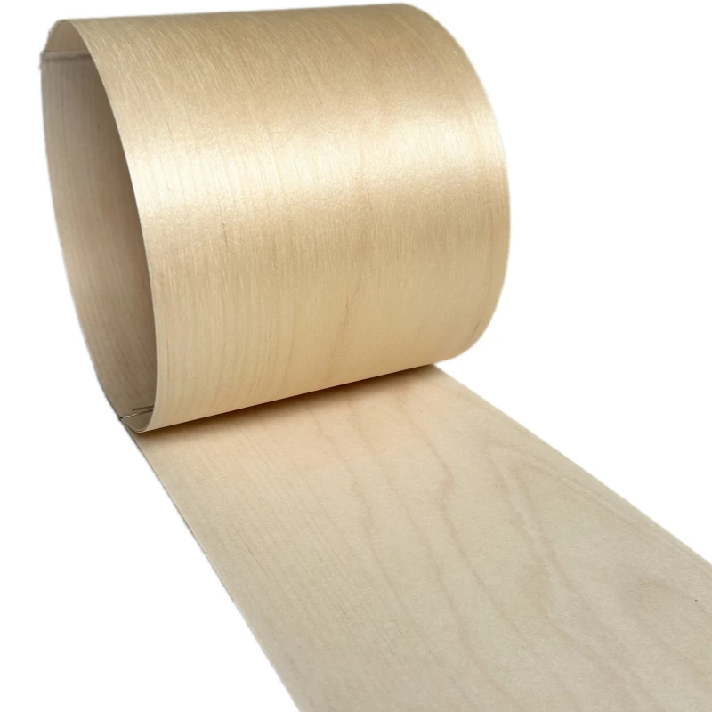 18*250cm White Birch Wood Veneer Roll Restoration Furniture Tabletops and Wall Birch Flat Cut Flexible Crafts Veneer Sheet wood veneer