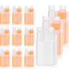 Plastic Flask with Built in 1 oz Glass,8.5oz Portable Measuring Bottles for Liquid,beverage,oil, Graduated Dispenser for Travel
