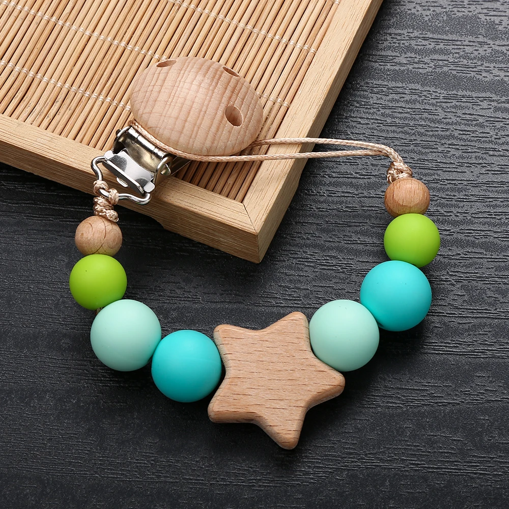 Corona Neonato Ciuccio Clip Catena Baby Dummy Silicone - Foto 9