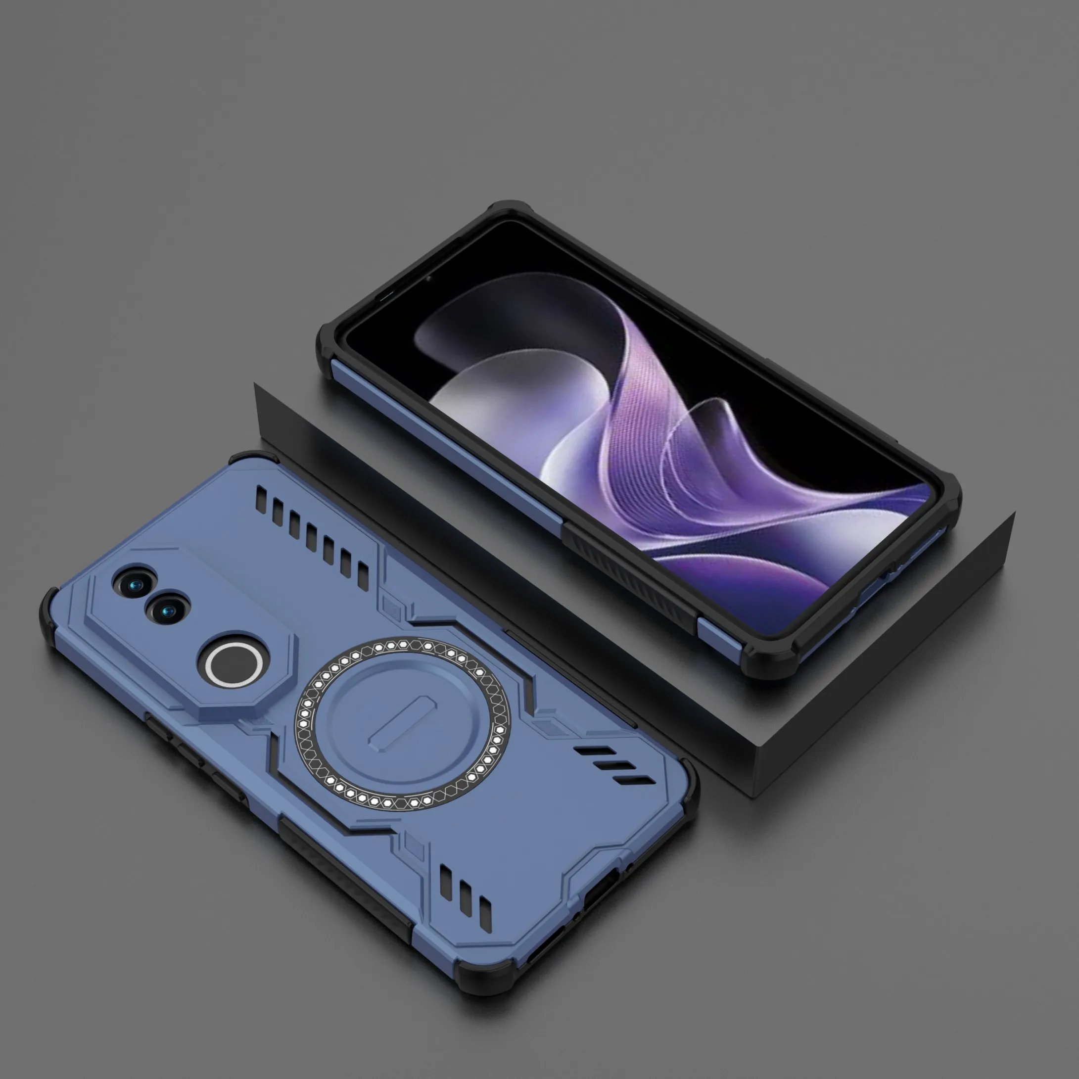 Magnetic Anti-Slip Shockproof Silicone Phone Case with Bumper Protection