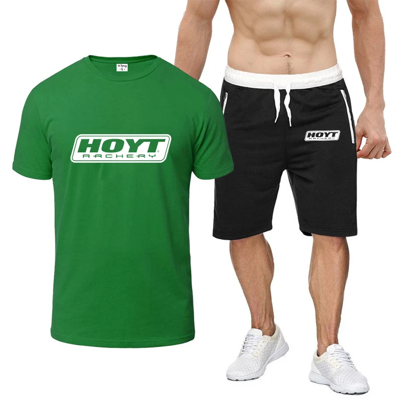 

2023 HOYT Archery Huntinger Bows New Polo Shirts Men's Comfortable Short Sleeve Short Suit Cotton Harajuku Leisure Sport T-Shirt