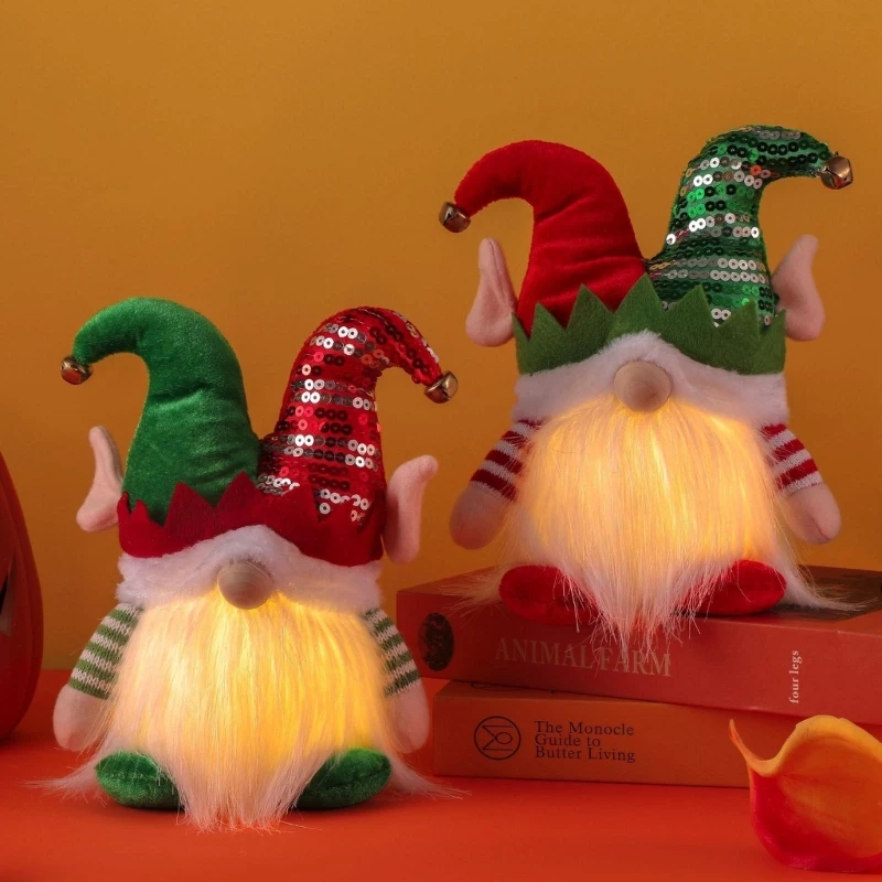 

Dwarfs Decorations Handmade Scandinavian Tomtes Ornament Glowing New Year Decor