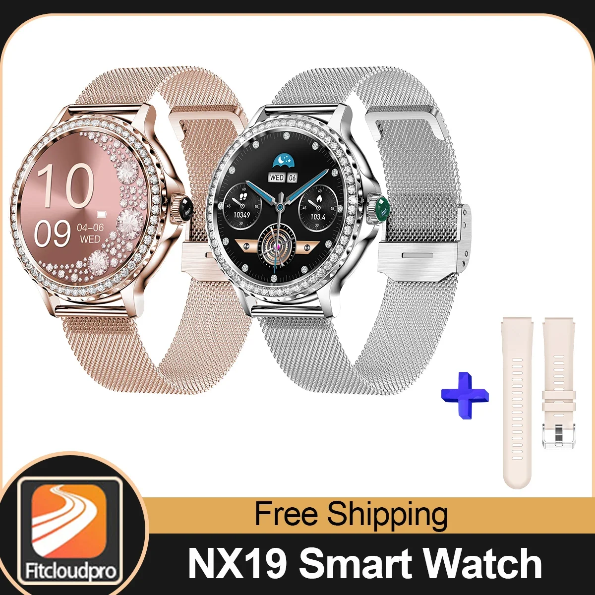 

New NX19 Smart Watch Women Fashion Smartwatch Fitness Sports Bracelet With Bluetooth Call Blood Pressure Heart Rate Detection