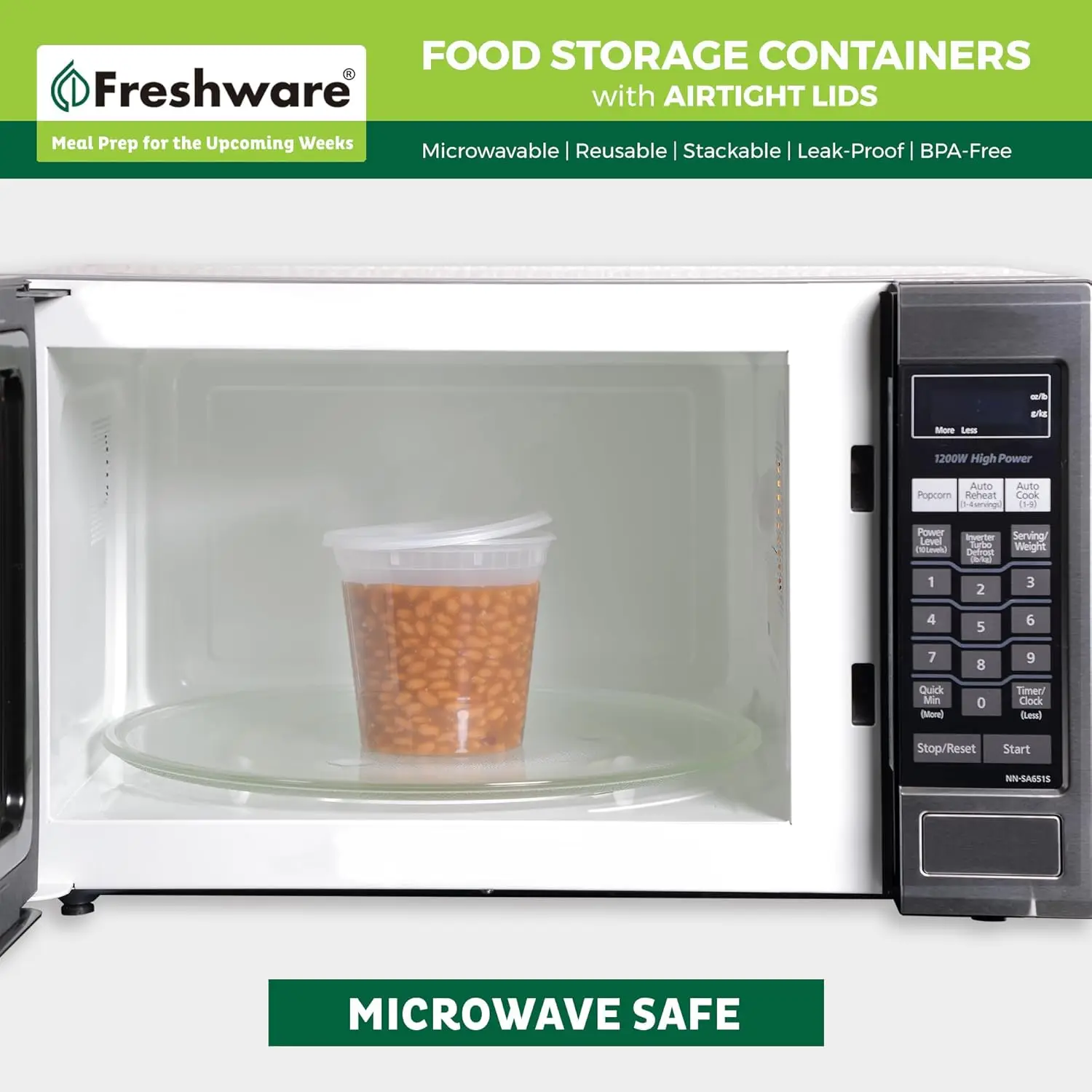 Food Storage Containers [240 Set] 24 oz Plastic Deli Containers with Lids, Slime, Soup, Meal Prep Containers 5