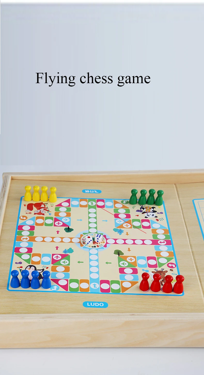 Ludo jogo de tabuleiro leve ludo jogo plástico multiuso simples portátil 5  em 1 jogo de tabuleiro ludo - AliExpress