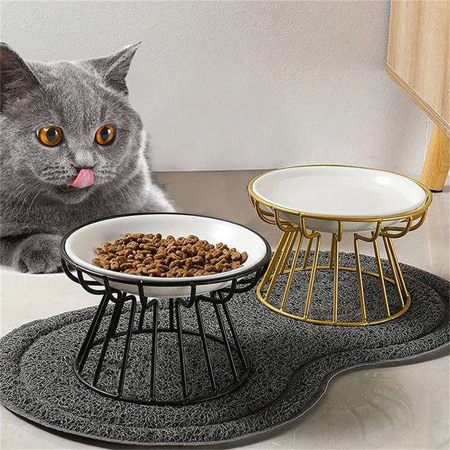 Cat Lift Bowl  Metal Stand Pet Food Snacks Feeding Elevated Feeder Kitten Puppy Dish Dog Supplies Accessories 2