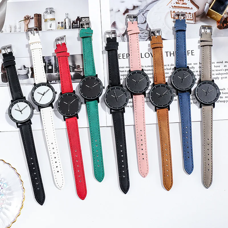 Relojes de pulsera para mujer, relojes sencillos luminosos, correa cuero informal, reloj de cuarzo para pareja, moda creativa| | - AliExpress