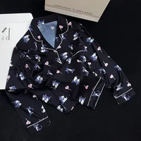 European Style Elegant Classy Fashion Trendy Female Lounges Aesthetics Print Spring Autumn Sleepwear for Women Y2k Sweet Pajamas - Image 4