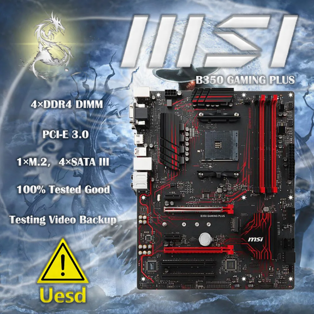 Msi B350 Gaming Plus Ryzen 5 2600 Used-MSI-B350-GAMING-PLUS-Motherboard-B350M-PC-Motherboard-AM4-Ryzen5
