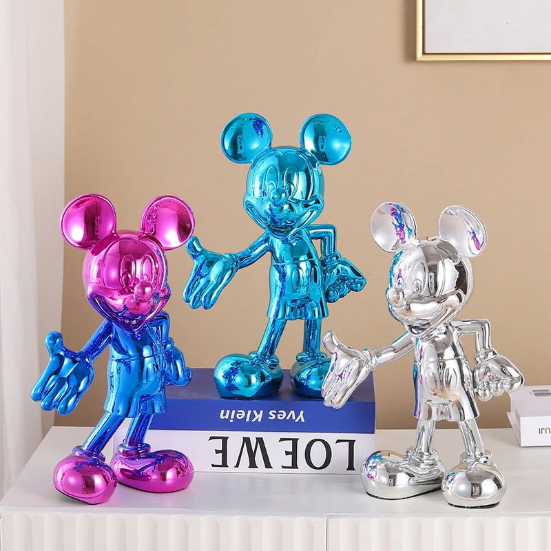 Disney Mickey Mouse Figure Anime Resin Plating Living Room Bedroom Action  Figure Model Gifts Collectible Figurines for Kids - AliExpress