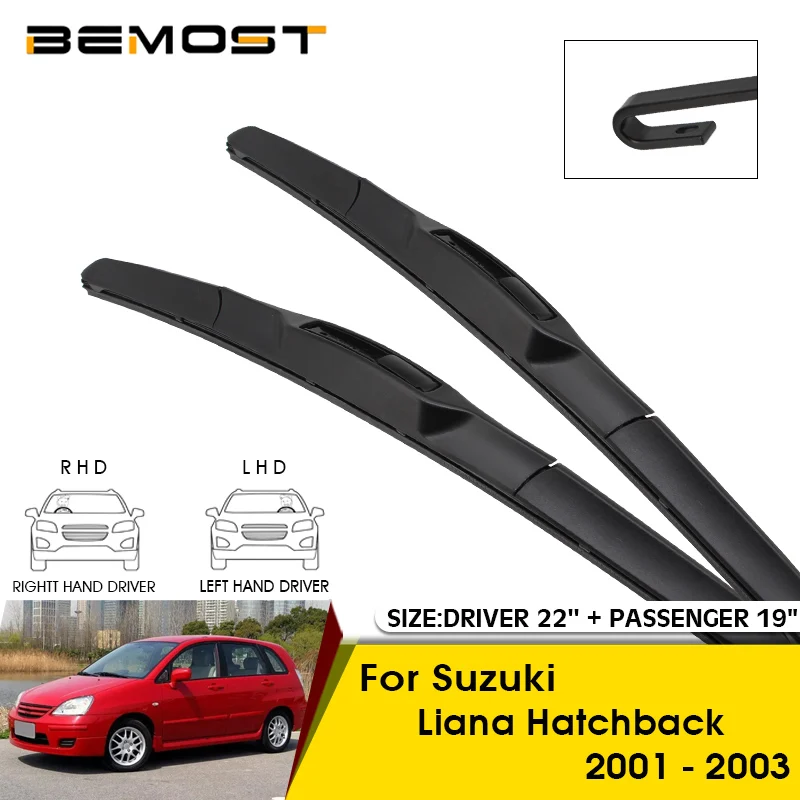 

Щетки стеклоочистителя для Suzuki Liana Hatchback 2001-2003, 22 + 19 дюймов