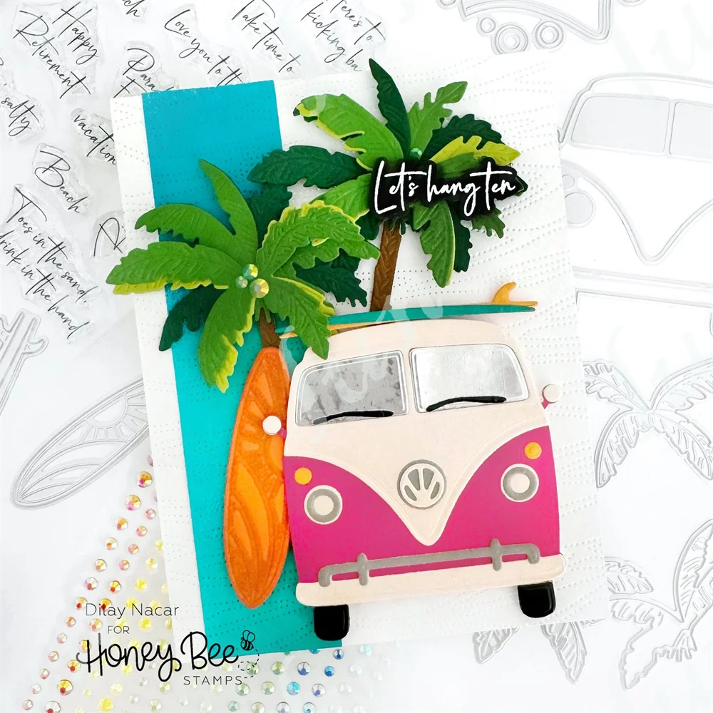 Description Picture 3 of itemPalm Beach Seashells Metal Cutting Dies Silicone Stamps Scrapbooking Lovely Layered Stencils DIY Embossing Craft Supplies Mould