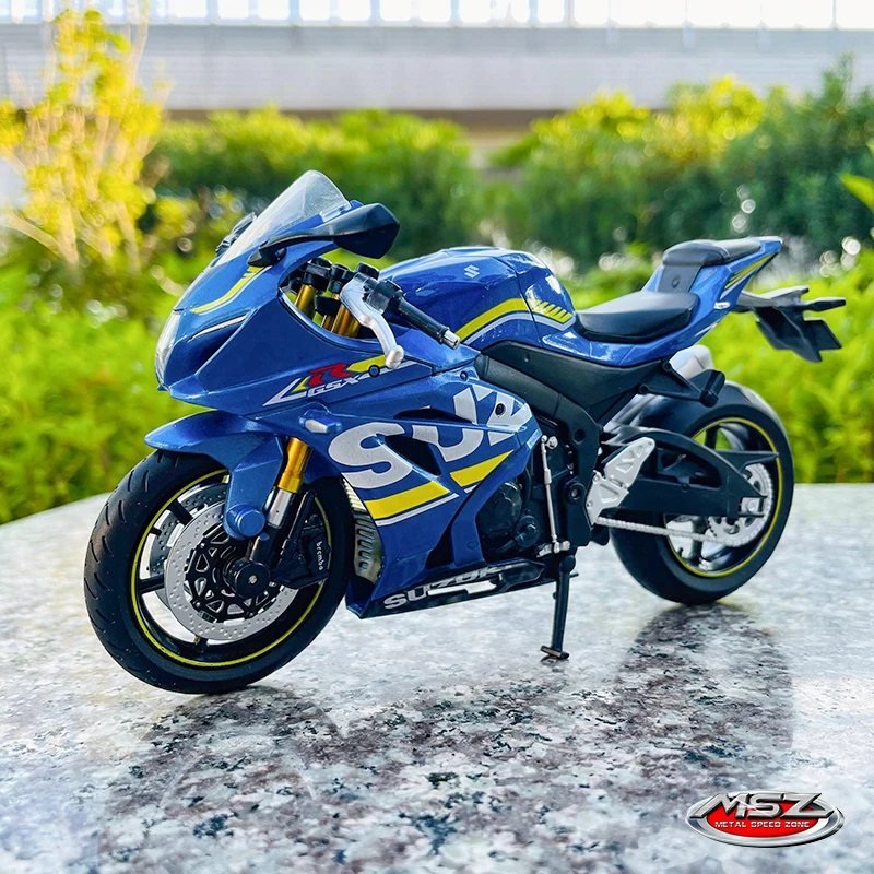 MSZ 1:12 Suzuki GSX-R1000 blue motorcycle die-casting model bicycle car toy collection mini motorcycle gift