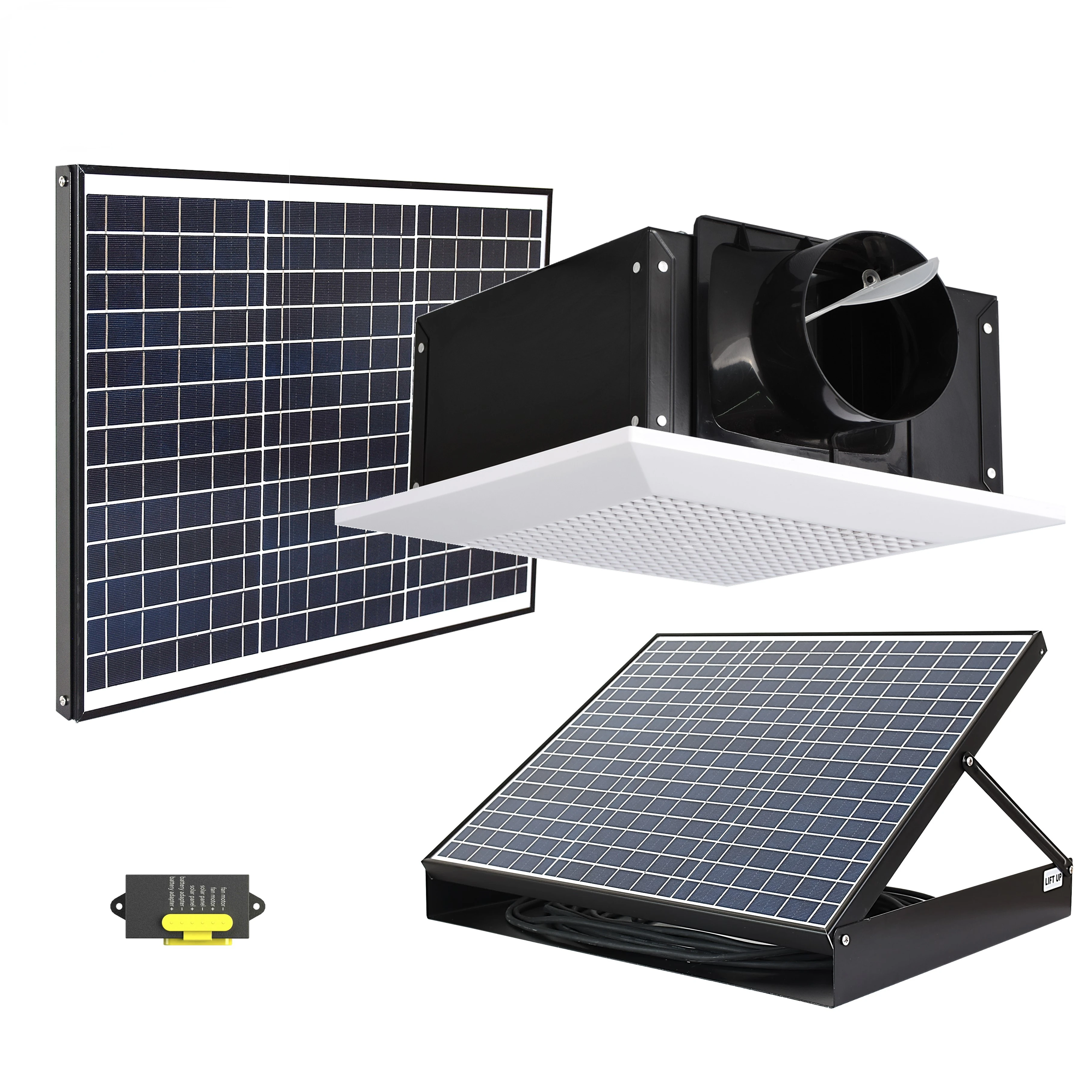 

Solar Panel Battery Powered Roof Mount Air Circulation Split Type Blower Home Ventilation Ceiling Exhaust Fans