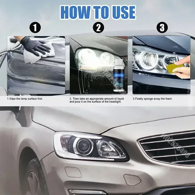 Clear Headlight Repair Kit for Car Oxidation and Yellowing